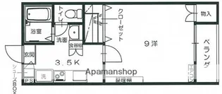 ベルビュー松井B【1階】の間取り