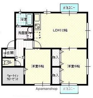 エスポワール【201号室】の間取り