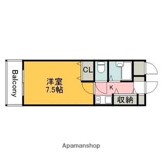 ステューディオせせらぎ【2階】の間取り