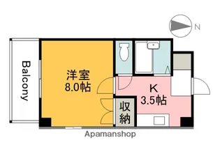 フォーチュナ上安駅前(旧 セレスト柏谷)【2階】の間取り