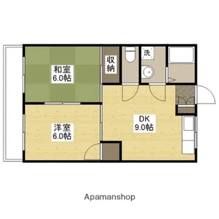 迫本マンション【101号室】の間取り