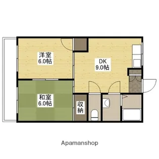 迫本マンション【302号室】の間取り