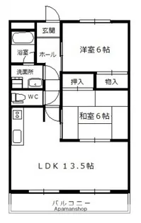 サンライズ升屋【1階】の間取り