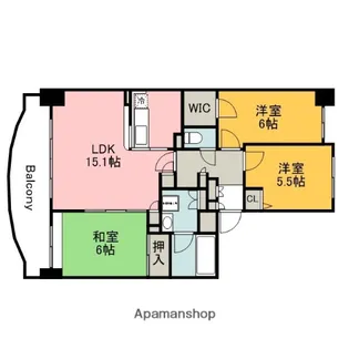 プルミエールA.CITY【5階】の間取り