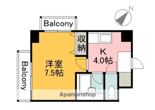 エトワール河地【4階】の間取り