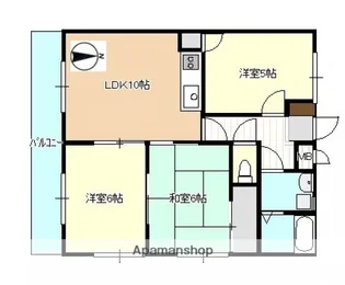 アップス安東6【2階】の間取り