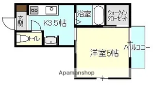 クレール新都【2階】の間取り
