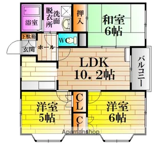 レジデンス白井Ⅰ【206号室】の間取り