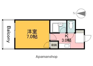 オプス6丁目【2階】の間取り