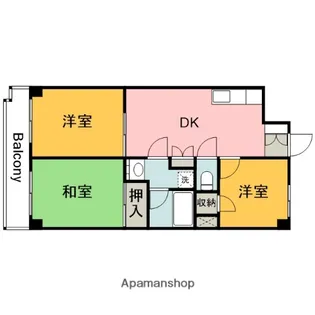 レジデンスウエキ【5階】の間取り