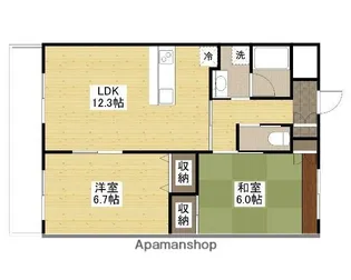 ミニヨンフルールAWA【1階】の間取り