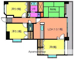 マンションリバーハンズ【7階】の間取り