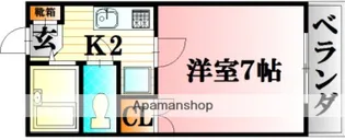 レジデンス上安【2階】の間取り