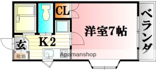 レジデンス上安【1階】の間取り