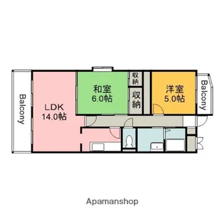 メゾン清雅【201号室】の間取り
