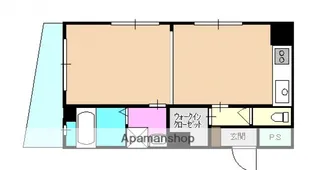 メリーアパート【1階】の間取り