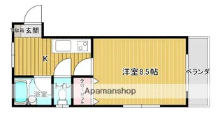 シャンブル祇園【2階】の間取り