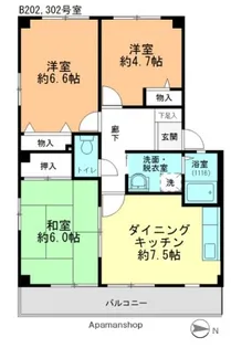 パークファイブB【2階】の間取り