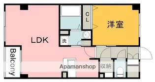 1LDKの間取り画像