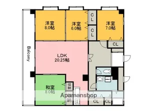 キャッスル西村【4階】の間取り