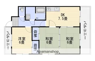 ハウスタカキ【1階】の間取り