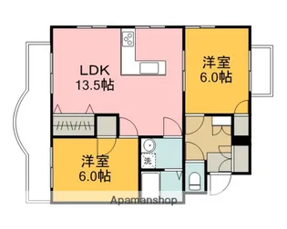 ハイコーポヤスダⅢ【201号室】の間取り