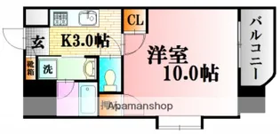 フローラ西原【10階】の間取り