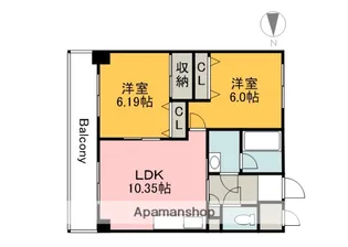 長楽寺マンション1号館【2階】の間取り