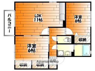 セジュール行友Ⅱ【102号室】の間取り