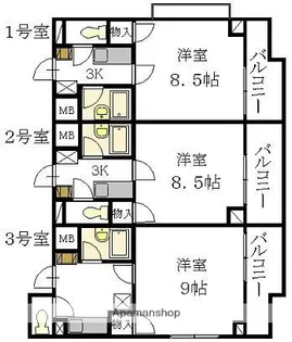 両祖ビルⅡ【101号室】の間取り