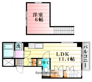 Y’zB.L.D緑井【5階】の間取り