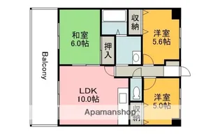 ル・セーヌ中筋【2階】の間取り