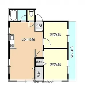 第1コーポ清流【1階】の間取り