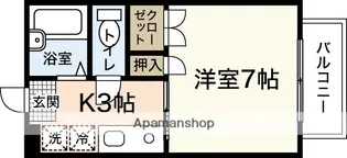 チェリス伴【1階】の間取り