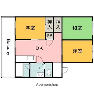 カルチェ川内【1階】の間取り