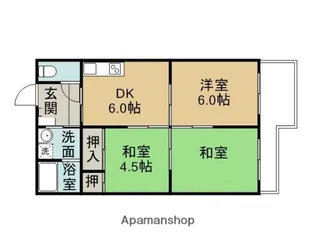 岩田マンション2号棟【101号室】の間取り