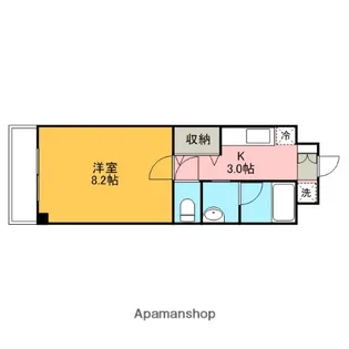 サンウエスト椿館【204号室】の間取り