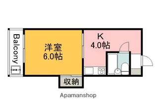 JSビル西原(シティコーポ梶岡)【2階】の間取り
