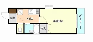 ステューディオ長束【1階】の間取り