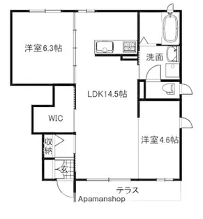 ベルソーⅡ A棟【1階】の間取り