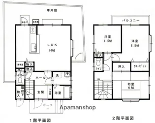 広島県広島市安佐南区山本5丁目【一戸建】の間取り