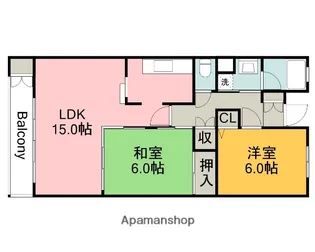 コンフォートマンモト【1階】の間取り
