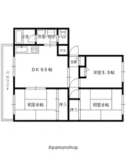 増原マンション【103号室】の間取り