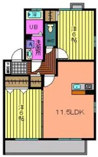 ハーミテージ B棟【1階】の間取り