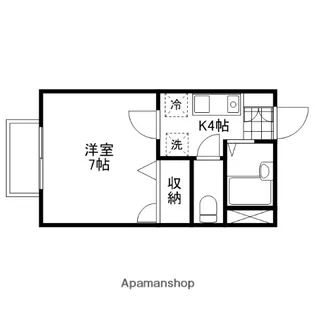 ウエストチェスタードミトリー【207号室】の間取り
