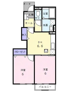 カルムメゾン【1階】の間取り