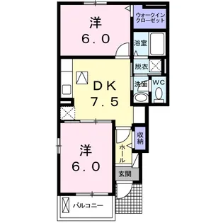 クローバーM【1階】の間取り