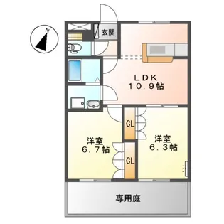 BlueCosmoF【1階】の間取り