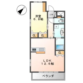 大原駅前セントラルマンション【2階】の間取り