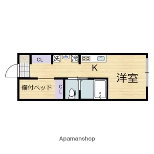 リバーノース中筋【2階】の間取り